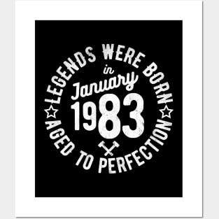 Legends Were Born in January 1983 Posters and Art